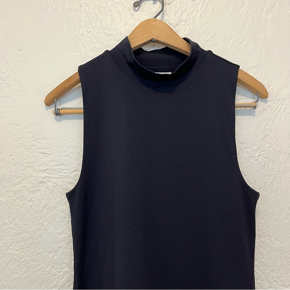 Babaton Aritzia Contour Dress Black Mock High Neck Large L - Picture 3 of 8
